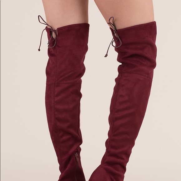 NWOT Wild Diva over the knee heeled boots - Picture 2 of 8